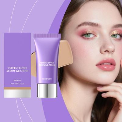 AMZ Cover Serum BB Cream, 3 Farbtöne (Elfenbein/Natur/Tief), Leichter, feuchtigkeitsspendender Concealer, langanhaltende Foundation, feuchtigkeitsspendende Foundation 35 g