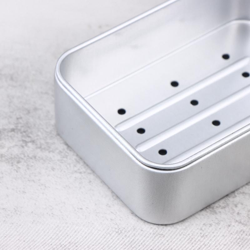 Square Aluminum Soap Dish Soap Box With Lid Aluminum Soap Holder Travel Soap Travel Soap Tray Container For Dish Home Bathrooms