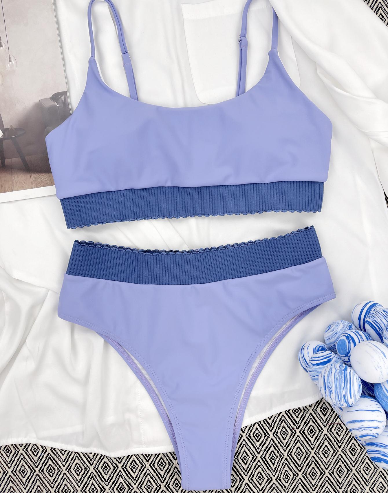 

Женский купальник, сплошной цвет, разделенный купальник, бандажный купальник с высокой талией, сексуальная бразильская пляжная одежда, купальные костюмы L фиолетовый