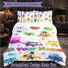 Personalized 3Pcs Bedding SetAlphablocks Custom Text Duvet Cover Pillowcase Set Bedroom Gift