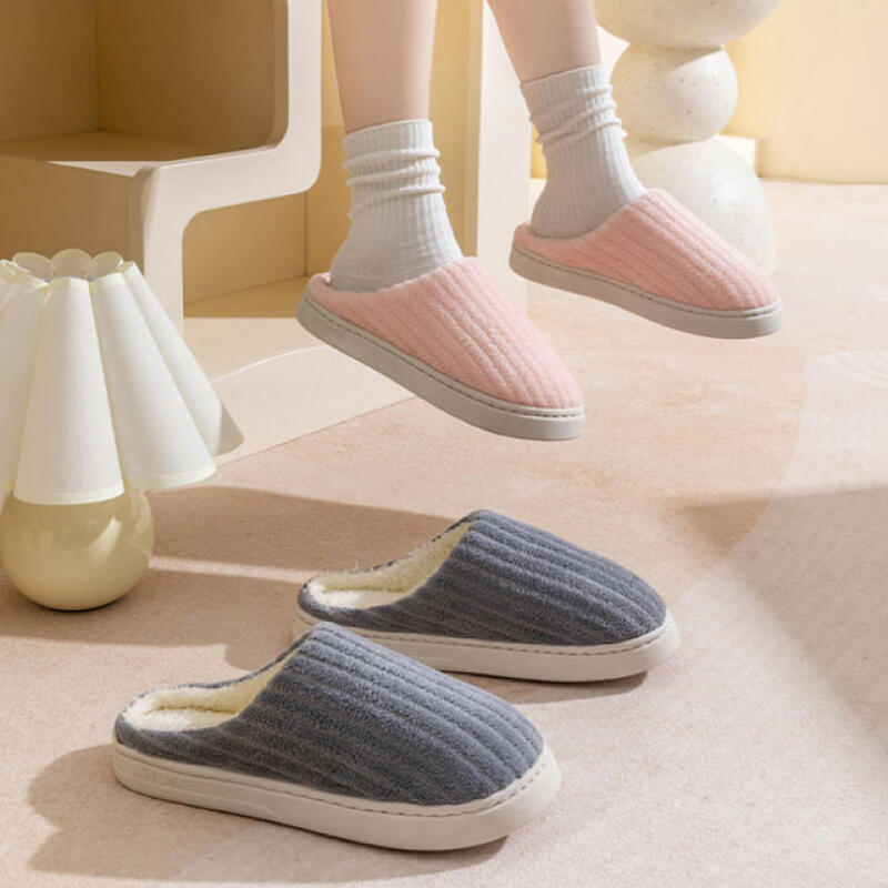 Winter fur slippers, office and living room slippers, warm and cold-resistant