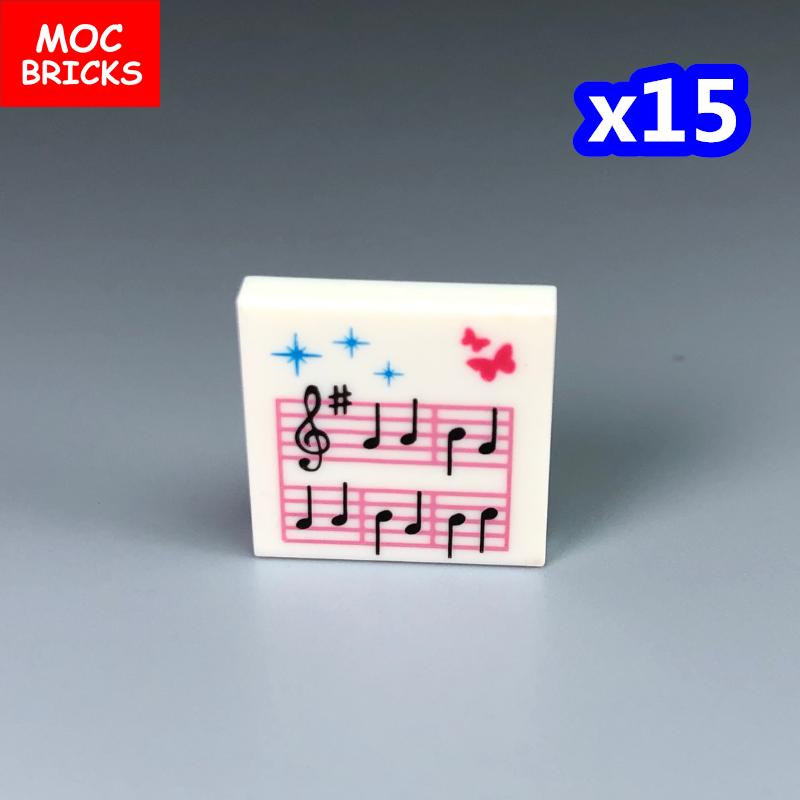 Non-Toxic Moc Bricks Suona Horn Music Score Singer Saxophone Bass Figure Musical Instruments Educatinal Building Blocks Kids Children Toys