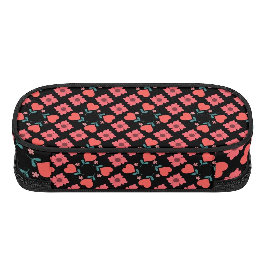 Pencil Case Smooth Zipper High Capacity Wear Resistant Polyester with Main Compartment Mesh Pocket and Pen Slots for Boys Girls