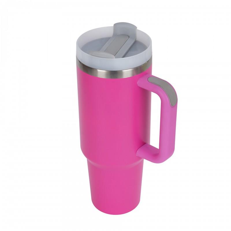40oz Stainless Steel Insulated Travel Mug With Handle Car Office Home - Double Wall Vacuum Thermos Cup