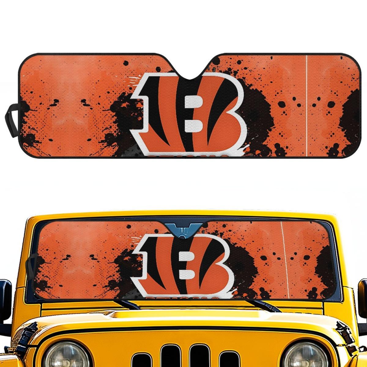 

Cincinnati Bengals Off-Road Vehicle Windshield Sunshade - Custom Team Design, Heat Insulation & Sun Protection