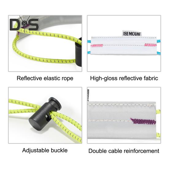 Cycling Pants Reflective Band High Visibility Elastic Adjustable Men Women Night Running Warning Leg Ankle Strap Cycling Accessories