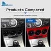 Real Carbon Fiber Car Radio Control Accent Sticker For Mazda 3 2010 2011 2012 2013 Interior Trim Auto Accessories Car Styling