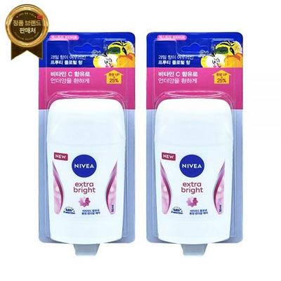 Nivea Deodorant Stick Extrabright 50ml 2 Pack, Departing Today