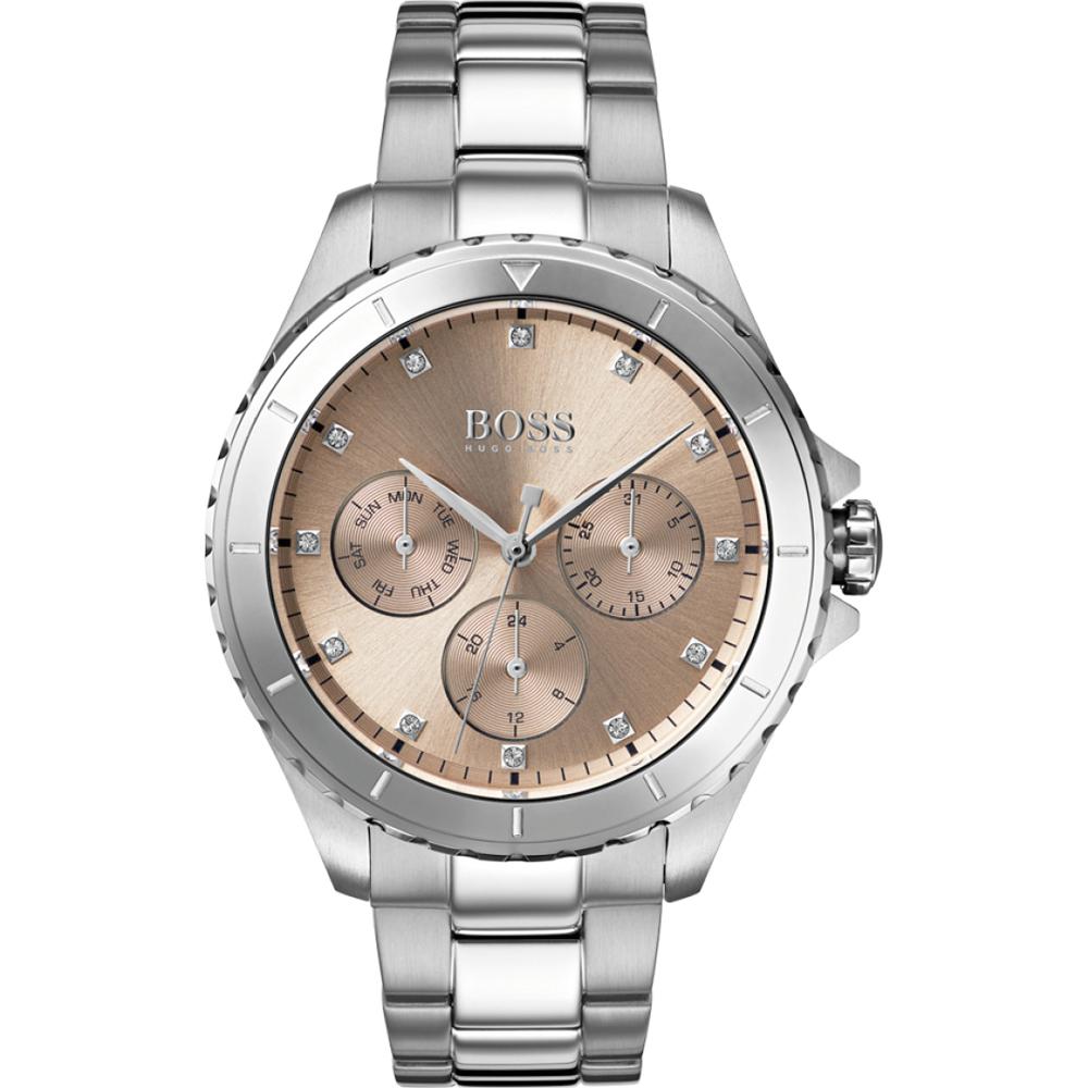 

BOSS Premiere Gold Dial Stainless Steel Silver Bracelet Men s Quartz Watch 1502444 золотой