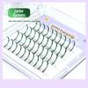 Green Color Shiny Lashes 11-13mm Glitter Eyelash Hot Colorful False Eyelashes  for Cosplay Party