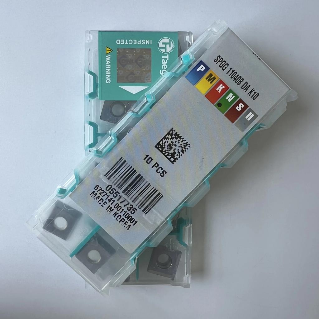 TaeguTec / SPGG110408DA K10 / Original carbide blade 10 Pcs