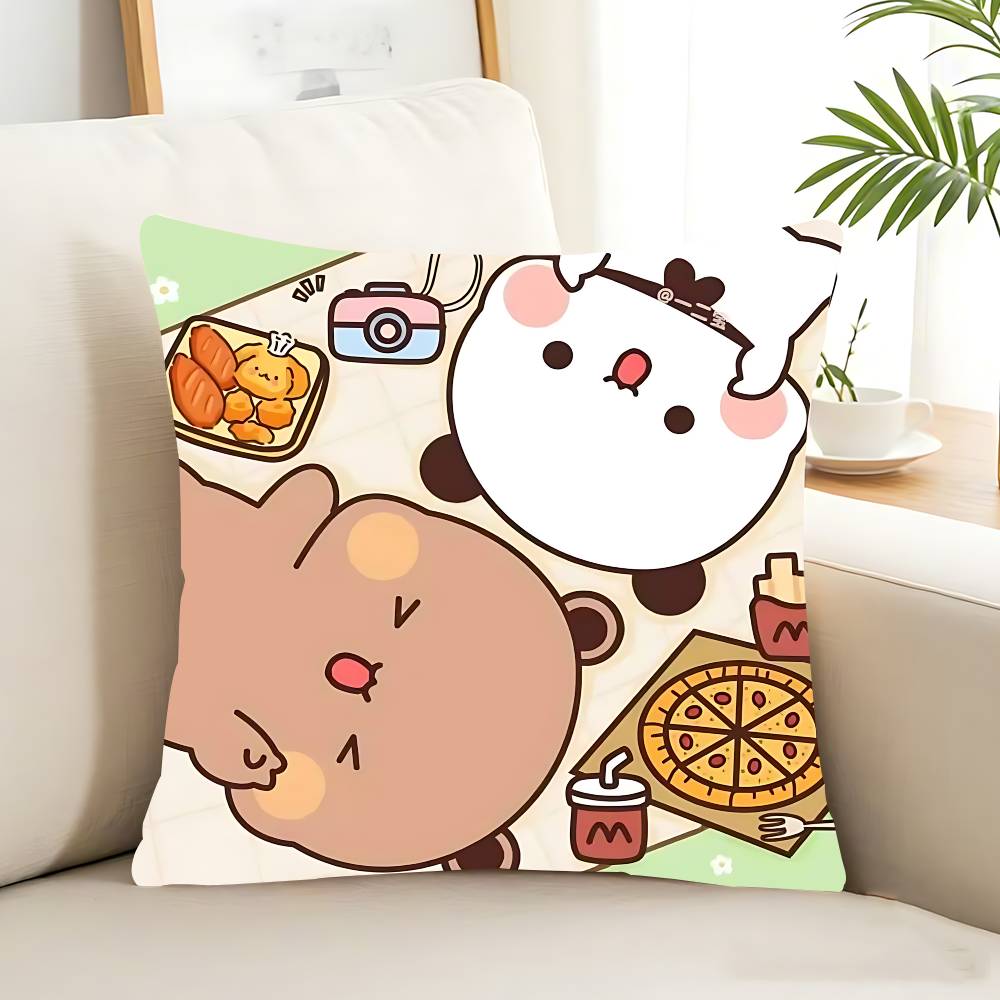 Bubu And Dudu Cute Cartoon Pillow Case Removable Washable Cushion Cover – All-Season Soft Linen