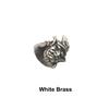Retro Brass Japanese Samurai Figures General Helmet Handmade Knife Bead Woven Rope Keychain Pendant Accessories Outdoor Tool