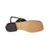 Salvatore Ferragamo Croc Embossed Leather Sandal Black Lula
