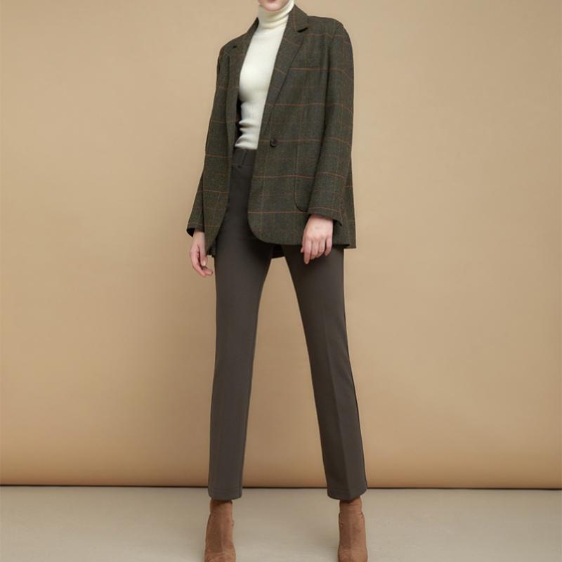 Baiyu Women Milk Fleece Bonded Pants Set Tbbw