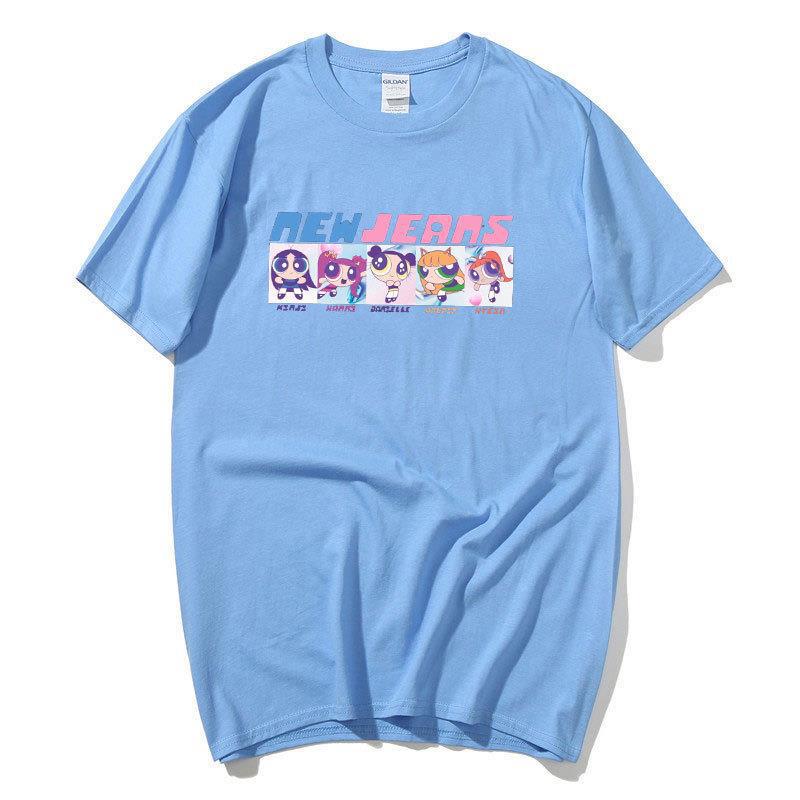 Newjeans Get Up Around Harajuku Printed Fashion Men'S And Women'S T-Shirts Top Short Sleeves