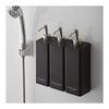 Yamazaki Jitsugyo Magnetic Two-Way Dispenser Tower [Set of 3] Magnetic Refill Bottle Shampoo Conditioner Body Soap Black 4259 4261 4263 +