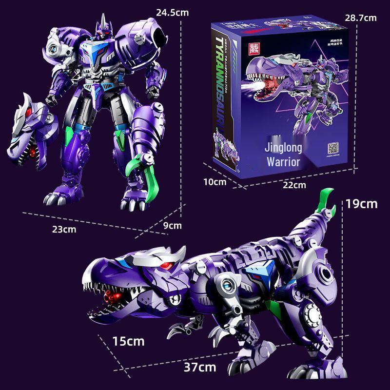 Power Transform Sci-fi Dinosaur Robot: T-Rex Mech Toy for Kids