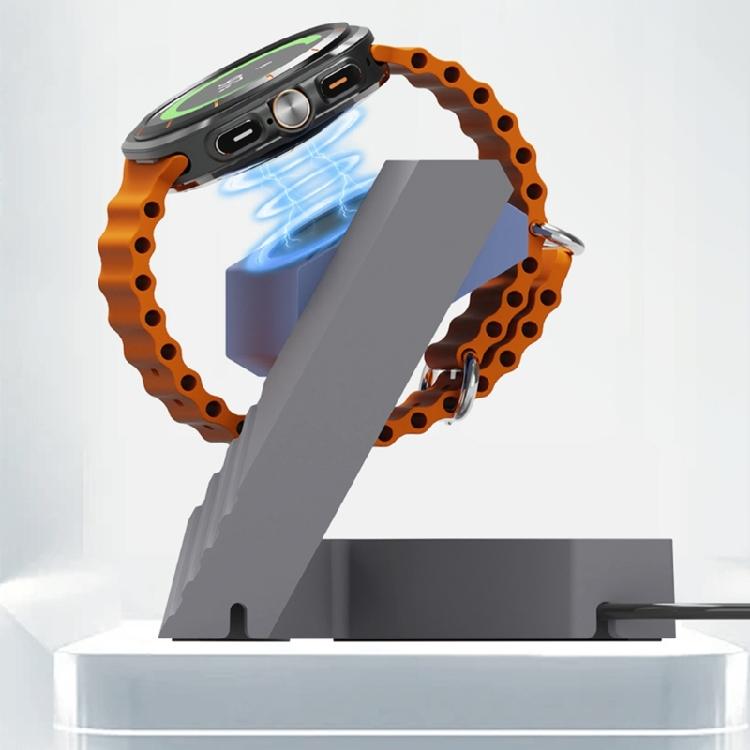 Elegant Geometric Power Adapter Charger Dock Bracket Base Suitable for Watch 7/6/5 Wearables Smartwatch Charging Stand