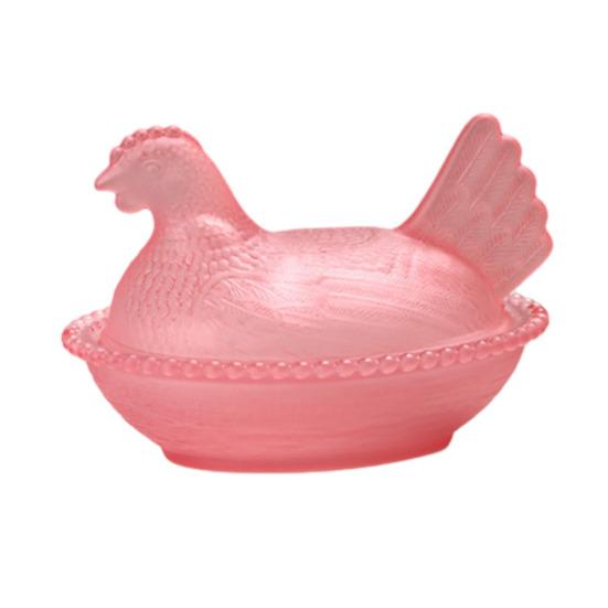 

Курка Форми Цукерниця Курка на Гнізді Скляна Цукерниця з Кришкою Сільська Яєчна Лоток Десертна Тарілка Миска для Закусок для Святкового Десерту Домашній Декор для Столу рожевий