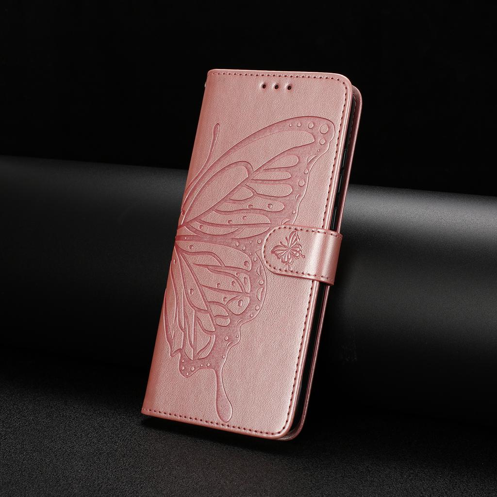 For Samsung Galaxy A35 5G Case Butterfly Imprinted Wallet Stand PU Leather Flip Phone Cover with Strap