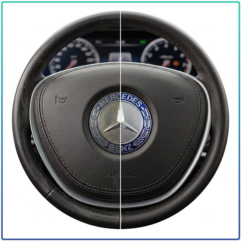 52MM AMG Affalterbach Tree Steering Wheel Emblem Sticker Glossy Resin Decor Decal Fit Mercedes Benz Sedan SUV Sports Car