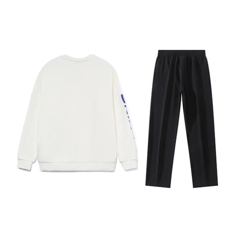 Li Ning Letter Logo Printed Fashion Trendy Loose Cotton Comfortable Round Neck Pullover Long Sleeve Sweatshirt Casual Sports Suit YWDV385-1-AKL03-1