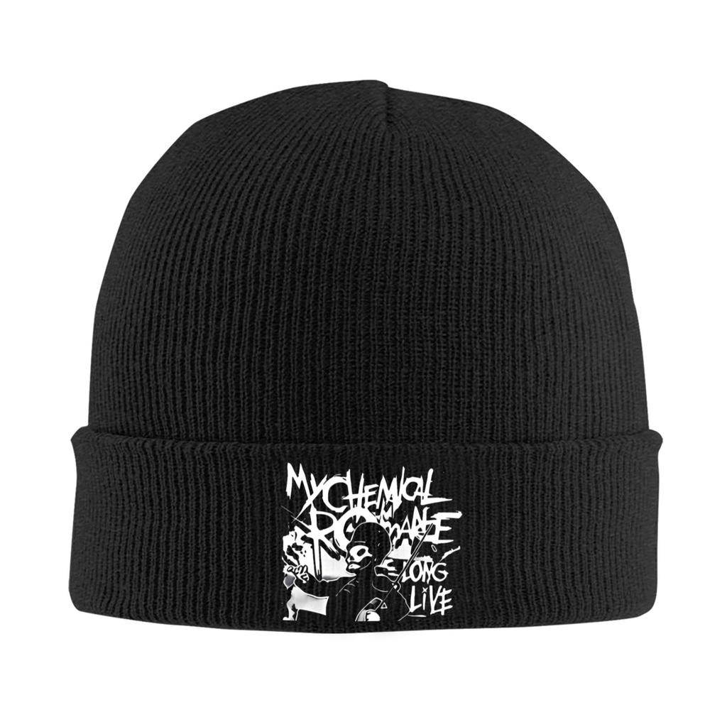 My Chemical Romance BLACK PARADE IS DEAD Knit Hat Beanie Autumn Winter Hat Warm Acrylic  Hip Hop  Caps for Unisex Unisex Gifts,