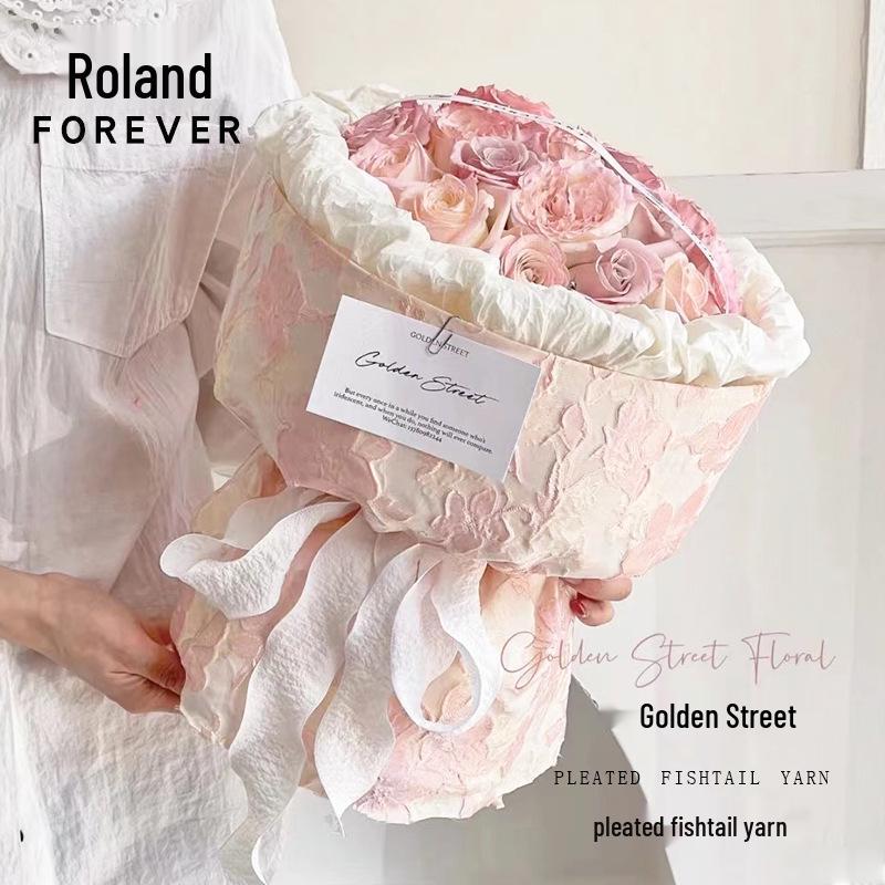 2.5cm Pleated Lace Fishtail Organza Ruffle Ribbon for DIY Gift Decoration