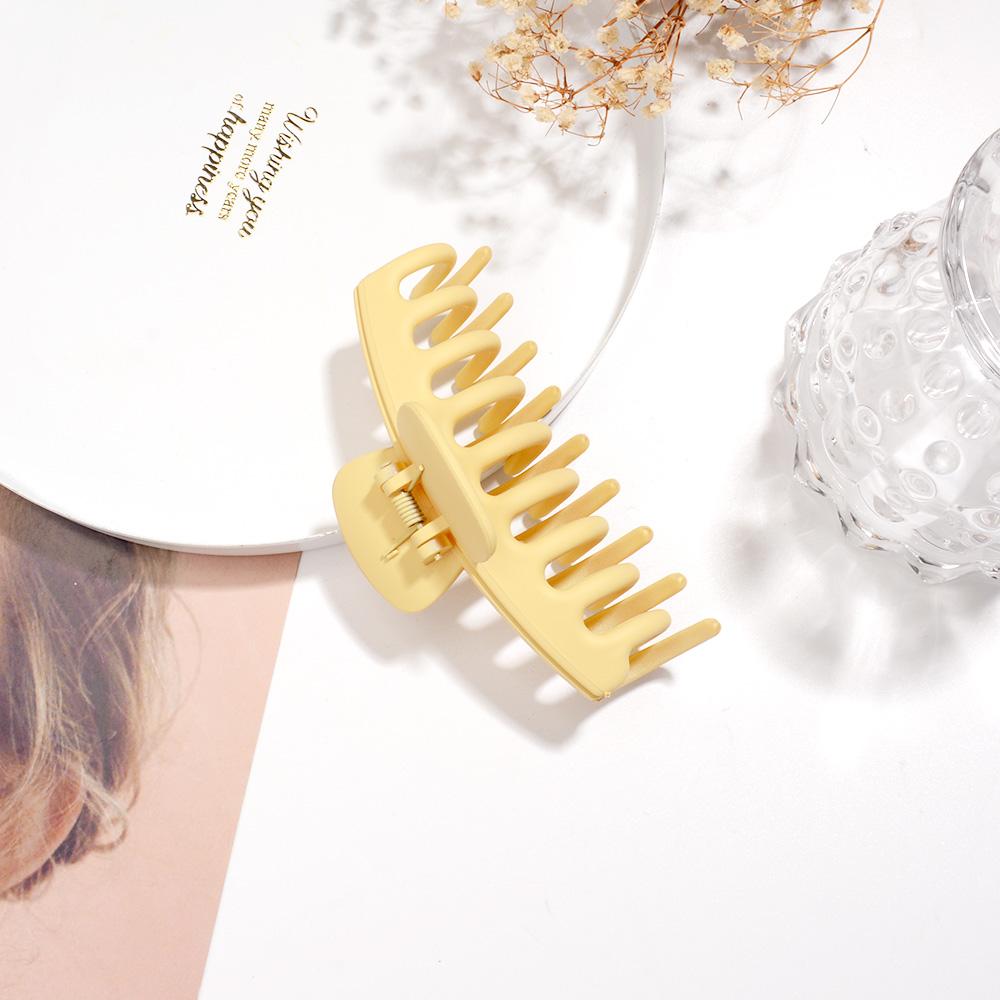 Koreanische Neutral Kaffee Große Klaue Clips für Dickes Haar Zubehör Frauen Kopfschmuck Ins Mode Kunststoff Fang Krabben Haarnadeln Geschenke