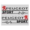 2pc Car Side Rearview Mirror Decor Stickers Car Logo Body Styling Decal For Peugeot 205 307 2008 207 308 107 408 508 106 301 206