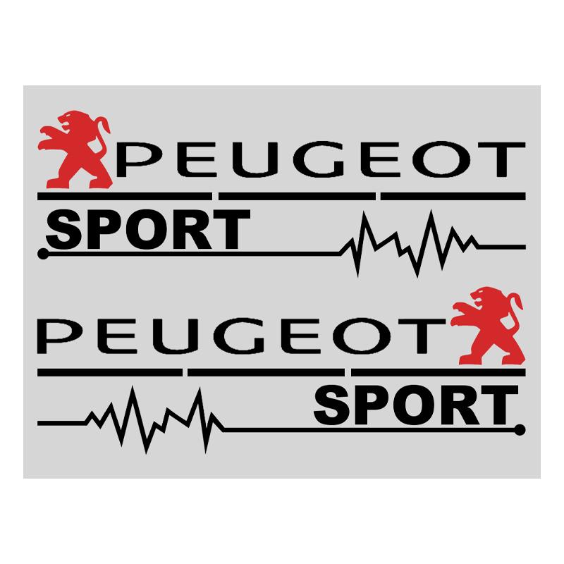 2pc Car Side Rearview Mirror Decor Stickers Car Logo Body Styling Decal For Peugeot 205 307 2008 207 308 107 408 508 106 301 206