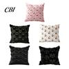 Halloween Party Supplies Ghost Cushion Cover, Plush Embroidered Throw Pillow 18x18 Cute Cover Inch Case for Home Sofa Bed Decor Holiday Covers