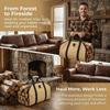 Heavy Duty Wood Carrying Bag With Handle Log Tote Bag Firewood Carrying Bag  Indoor Fireplace