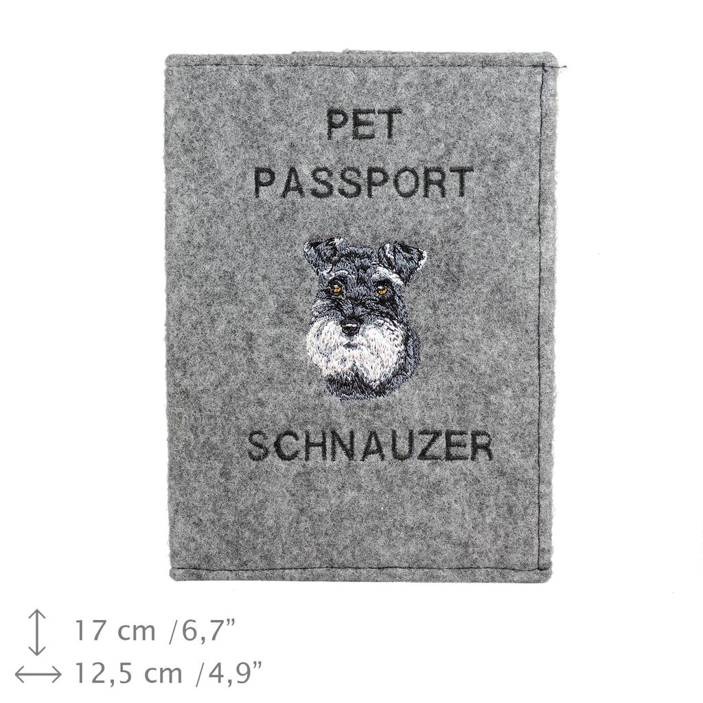 Schnauzer II - Dog passport case, document case, gift for the traveller from the Art-Dog brand