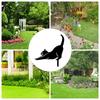 Black Cat Garden Stake Cute Metal Cat Statue Garden Statues Fine Craftsmanship Cat Patio Decorations For Yard Lawn Outside Patio
