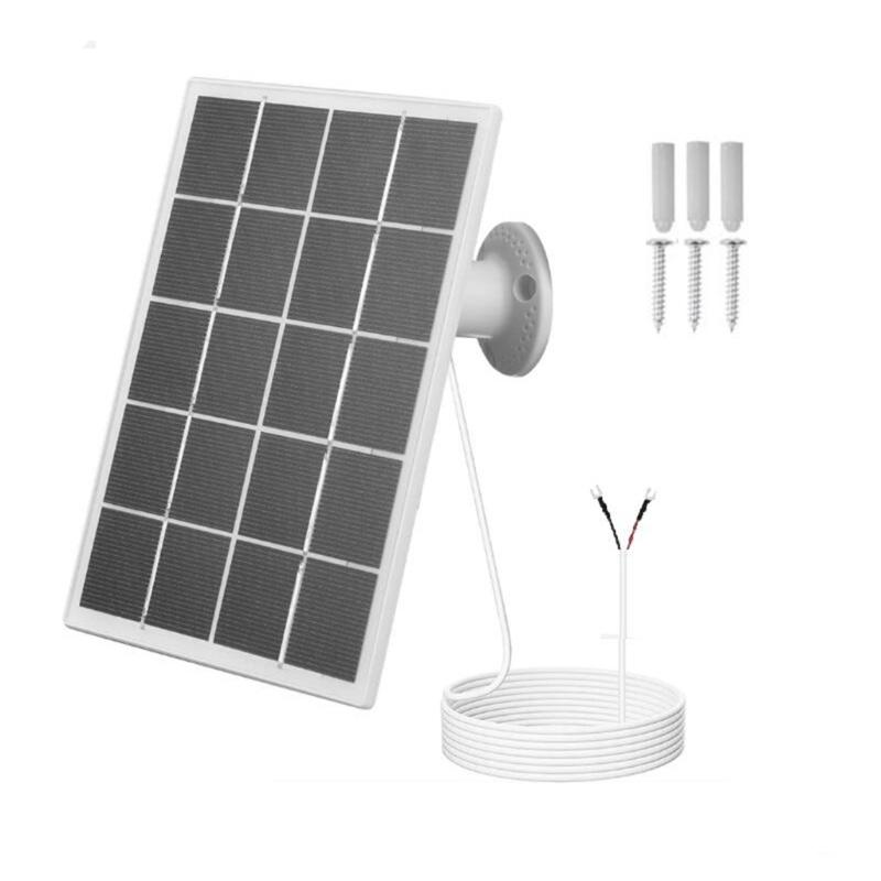 Portable Solar Charger 5V 3W Monocrystalline Silicon Charging Board Panel with 2Pin Bare End Wire Line for Outdoor Use белый