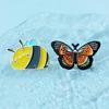 Charming Butterfly & Bee Metal Badge: Cartoon Insect Brooch for Clothing & Accessories