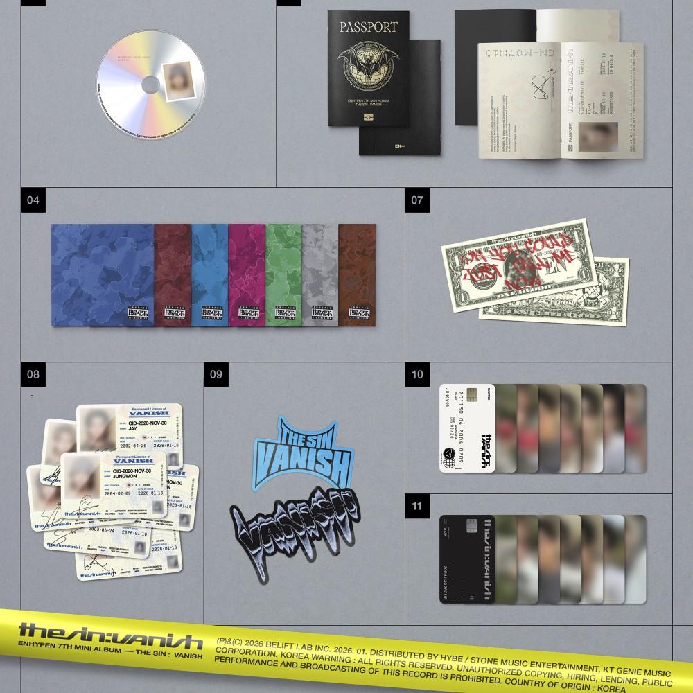ENHYPEN [THE SIN : VANISH] 7th Mini Album FUGITIVES