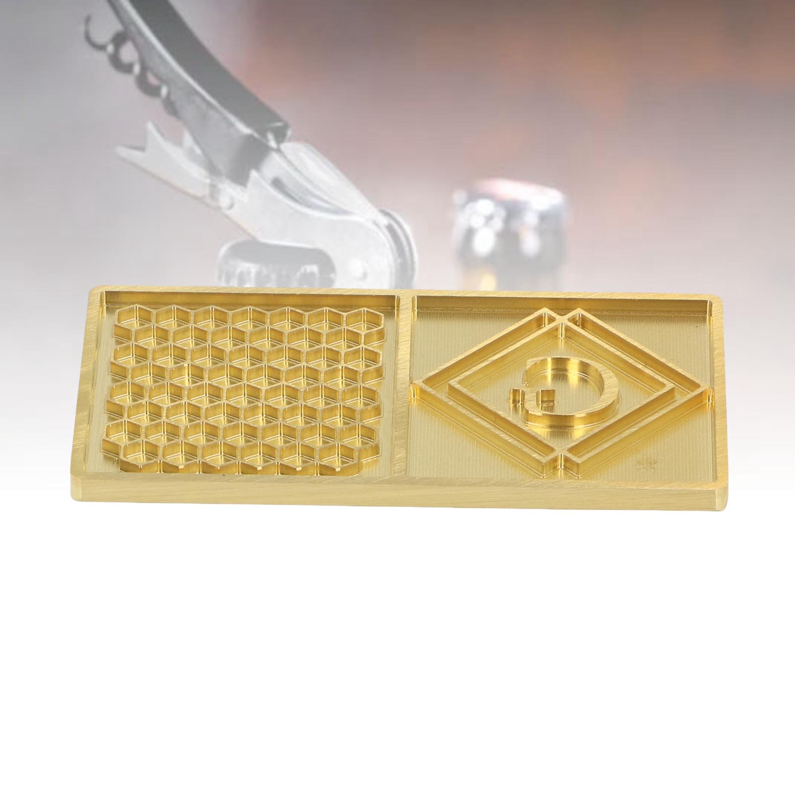 

Ice Cube Stamp for Cocktails Whiskey Copper Ice Cube Imprinter for Clear Ice Cubes Bartender Accessories