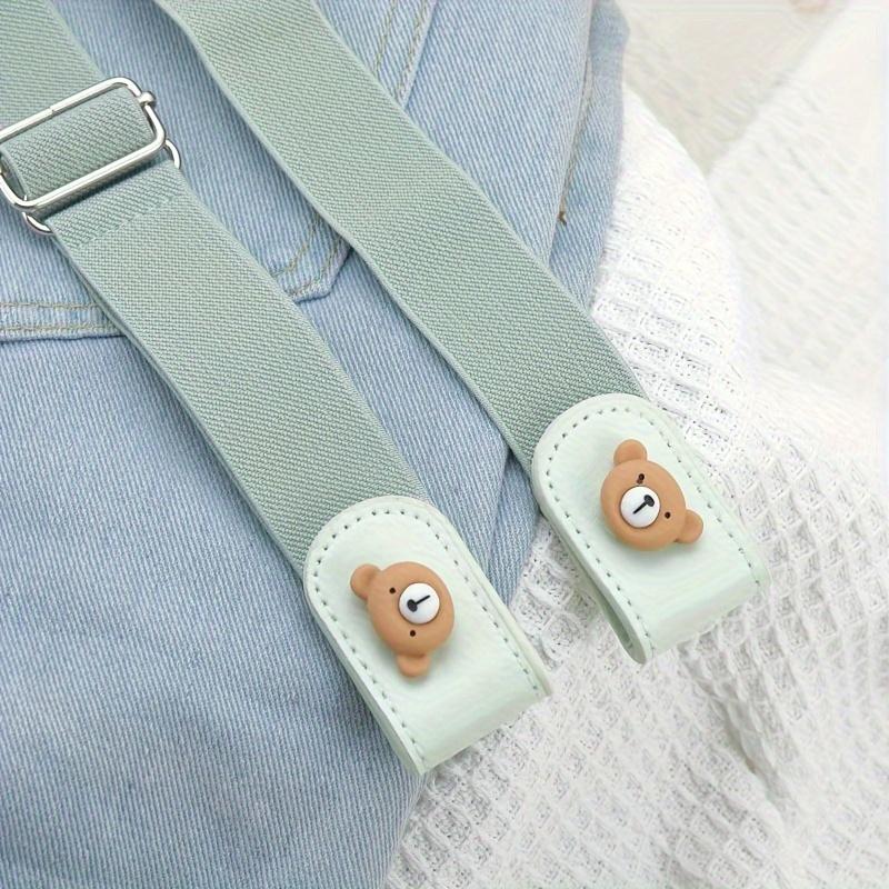 1pc Press Buckle Style Lazy Belt Women'S Versatile Jeans Belt Invisible No-Trace Elastic Stretch Belt Adjustable Length