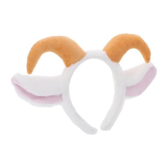 [Healvian] Croissant Hair Accessories Goat Headband Lamb Ear Headband Horns Sheep Ear Costume Animal Ears Adult Lamb Costume Sheep Costume Adult