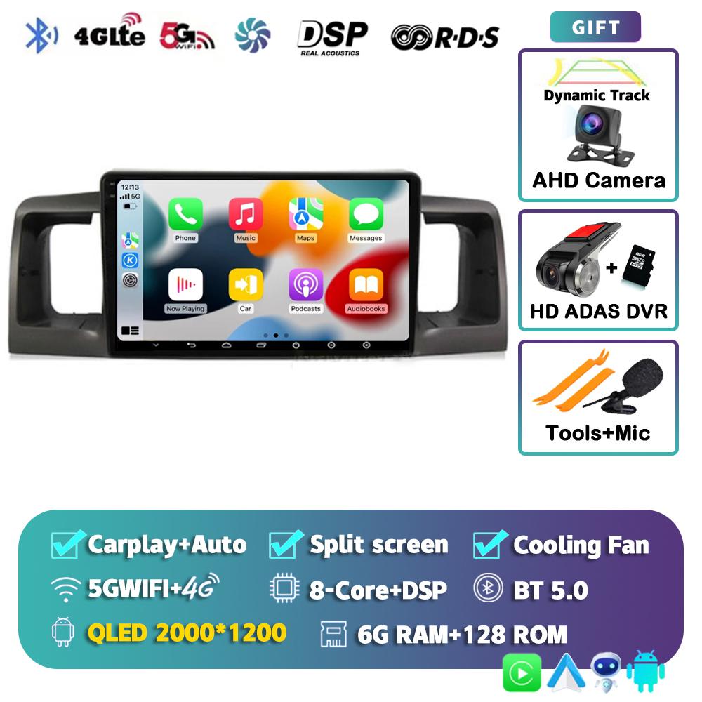 Android 14 Carplay Auto Car Radio For Toyota Corolla E120 E 120 BYD F3 2007 2008 2009-2011 Multimedia Video Player GPS Stereo