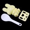 3pcs Food Grade PP Cartoon Rabbit Model Sushi Rice Mold DIY Handicraft Onigiri Make Tool