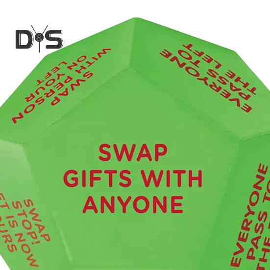 1/2Pcs Santa Swap Gift Exchange Dice 12 Different Sides Christmas Exchange Dice Game Party Supplies for Holiday Fun