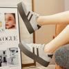 Warrior Women's Thick Sole Retro Leather Casual Sneakers Sports Shoes