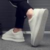 Fashion Fashion Cow Leather Casual Sneakers Men Spring Autumn Solid Color Increase Board Shoes Male Designer Platform Zapatos Hombre