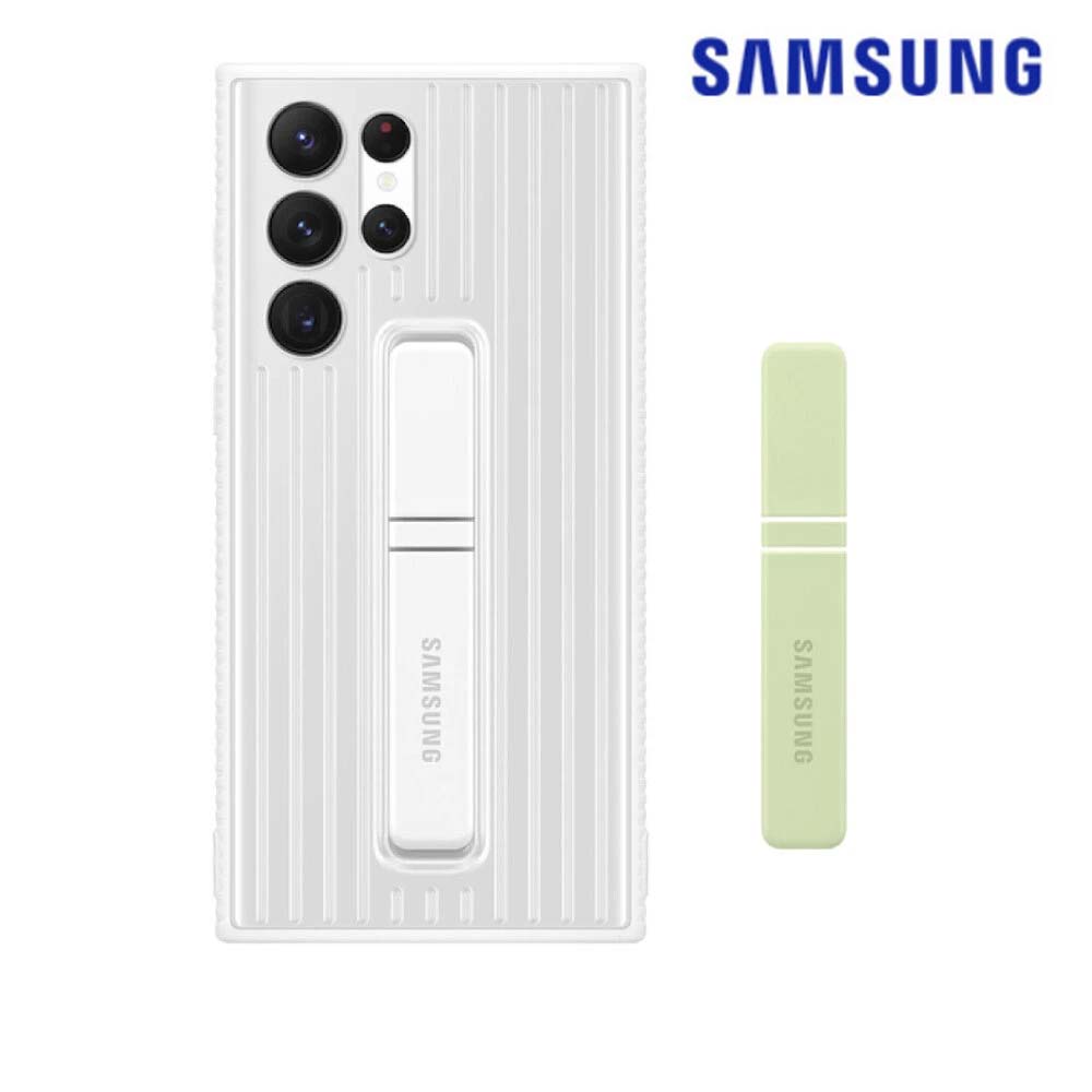 [Origineel Samsung] Galaxy S22 Ultra Beschermhoes met standaard EF-RS908 - -Wit White(1ea) white