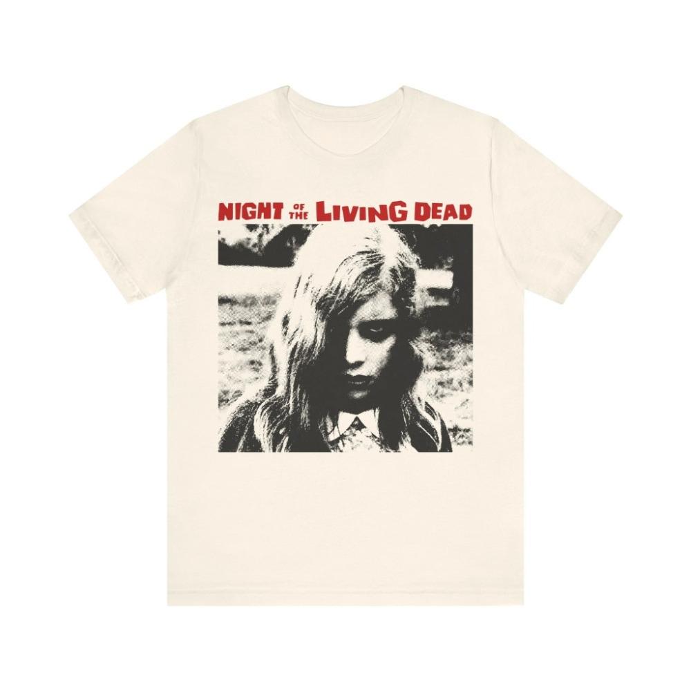 Night of the Living Dead Horror Movie Tshirt classic movie Tshirt zombie movie  retro movie unisex shortsleeved knitted top