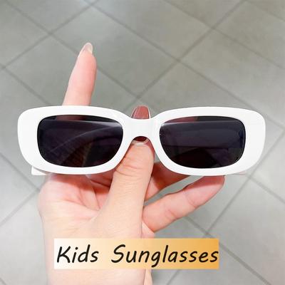 Children Ultralight Rectangle Sunglasses Kids Classic Retro Uv400 Shades Anti -Glare Sun Glasses Small Frame Summer Beach Eyewear